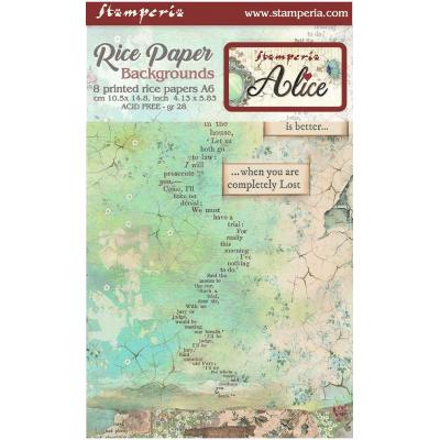 Stamperia Alice - Rice Paper Backgrounds