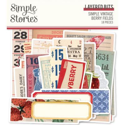 Simple Stories Vintage Berry Fields Die Cuts - Layered Bits