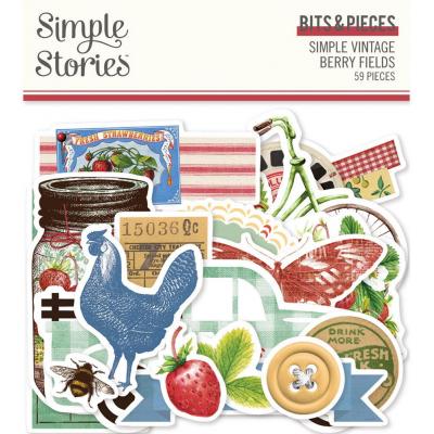 Simple Stories Vintage Berry Fields Die Cuts - Bits & Pieces