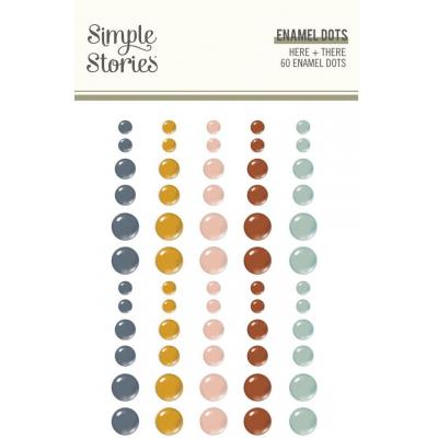 Simple Stories Here+There Ebellishments - Enamel Dots