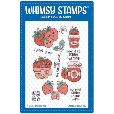 Whimsy Stamps Krista Heij-Barber Clear Stamps - Sweet Strawberries