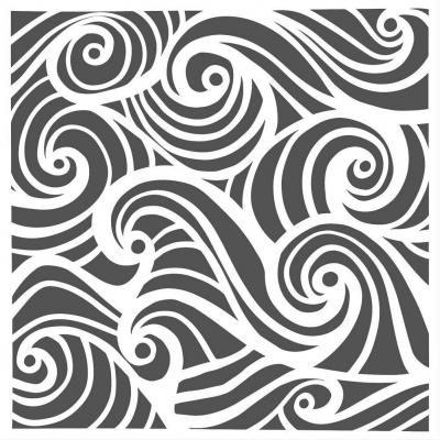 The Crafter's Workshop Stencil - Swirling Waves