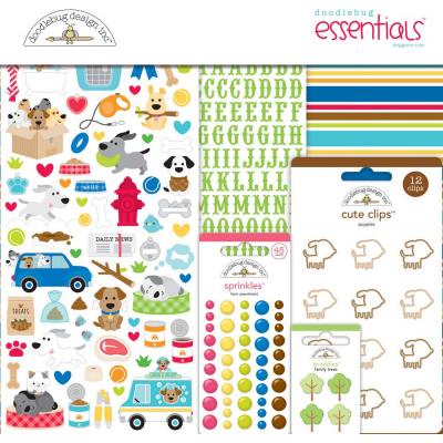 Doodlebug Design Doggone Cute Designpapiere - Essentials Kit