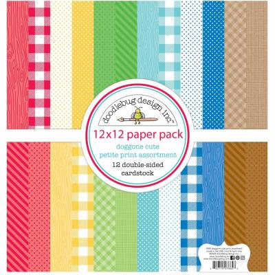 Doodlebug Design Doggone Cute Designpapiere - Petite Print Assortment