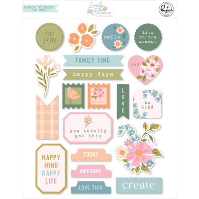 Pinkfresh Studio Lovely Blooms - Fabric Stickers