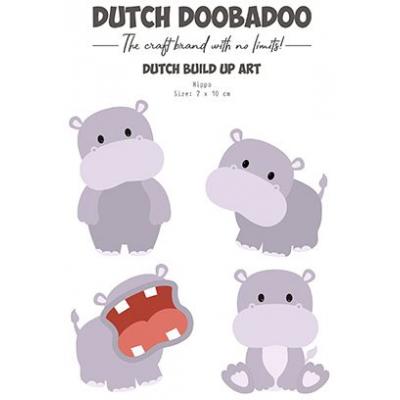 Dutch DooBaDoo Build Up Art Schablone - Hippo