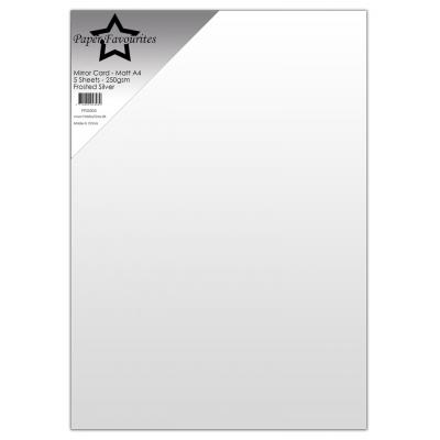 Paper Favourites Mirror Card Matte - Frosted Silver