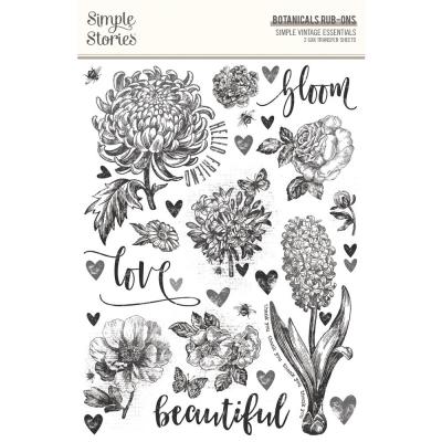 Simple Stories Simple Vintage Essentials - Rub-Ons Botanicals