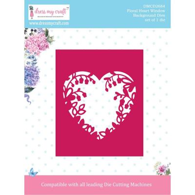 Dress My Craft Cutting Die - Floral Heart Window