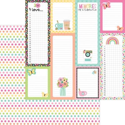 Doodlebug Hello Again Cardstock - Pretty Polka-dots