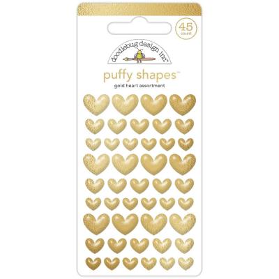 Doodlebug Hello Again - Gold Heart