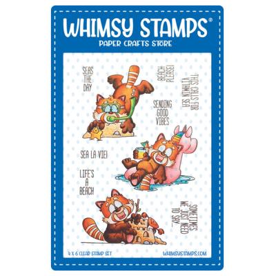 Whimsy Stamps Stempel - Red Panda Beach