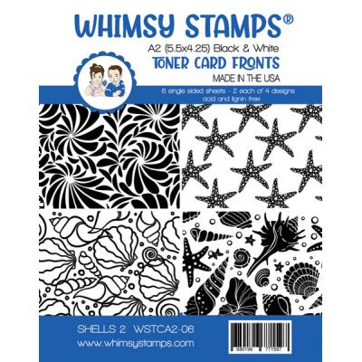 Whimsy Stamps Deb Davis Card Front Pack Spezialpapiere - Shells 2