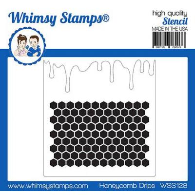 Whimsy Stamps Stencil - Honeycomb Drips