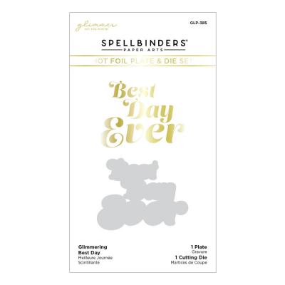 Spellbinders Hot Foil Plate & Die Set - Glimmering Best Day