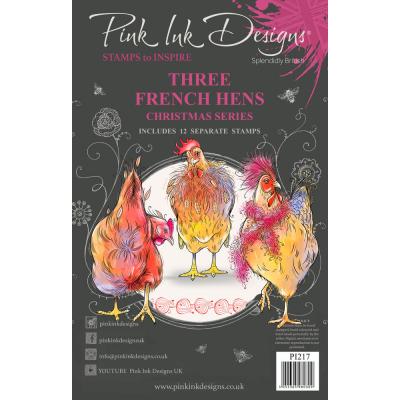 Pink Ink Designs Stempel - Three French Hens