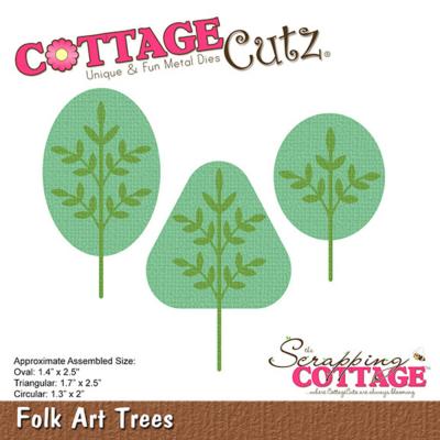 Scrapping Cottage Dies - Folk Art Trees