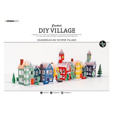 StudioLight Die Cut Block - Village Scandinavian Winter
