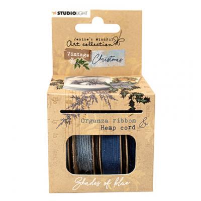 StudioLight Jenine's Vintage Christmas - Blue Organza & Hemp Cord