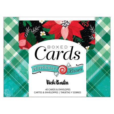 American Crafts Vicki Boutin Peppermint Kisses - Boxed Cards