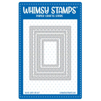 Whimsy Stamps Die Set - Inverted Scallops Rectangle