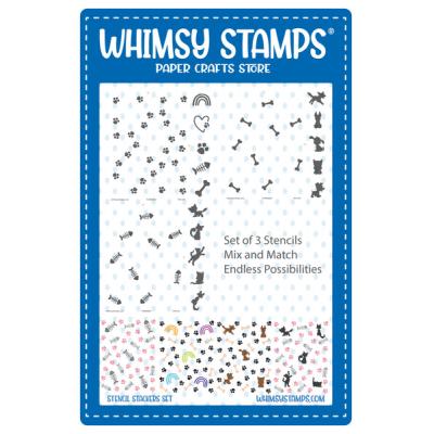 Whimsy Stamps Stencil Stackers Set - Furrbabies