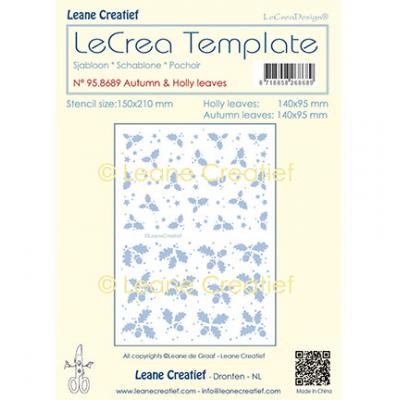 Leane Creatief Stencil - Autumn & Holly Leaves