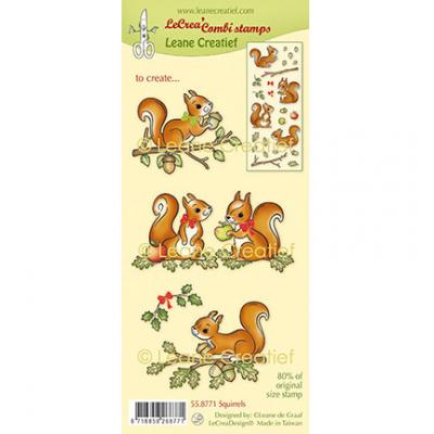 Leane Creatief Stempel - Squirrels