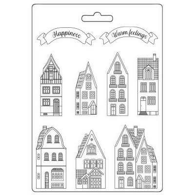 Stamperia Christmas Mixed Media Soft Mould Christmas Houses