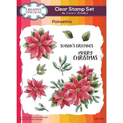 Creative Expressions Stempel Poinsettia