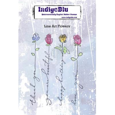 IndigoBlu Stempel - Line Art Flowers
