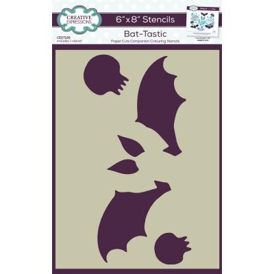 Creative Expressions Companion Colouring Stencil Bat-tastic