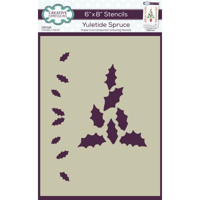 Creative Expressions Companion Colouring Stencil Yuletide Spruce