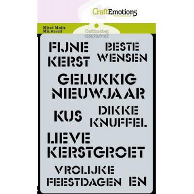 CraftEmotions Stencil Kerst Teksten (NL)