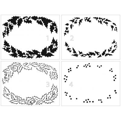 The Crafter's Workshop Stencils - Holly Wreath