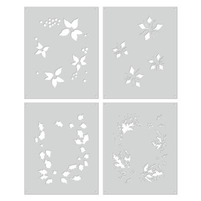 Hero Arts Stencil Poinsettia Window