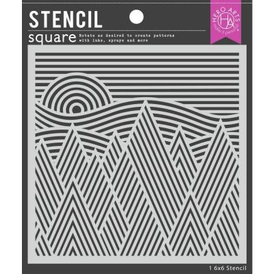 Hero Arts Stencil Graphic Mountain