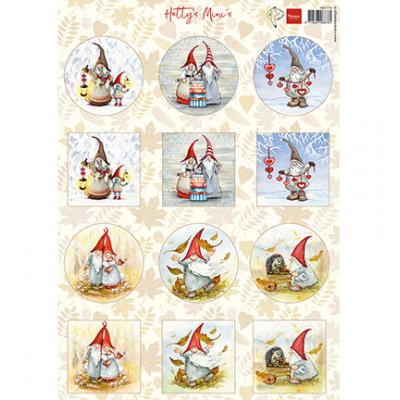Marianne Design Ausschneidebogen - Hetty's Mini's - Gnomes