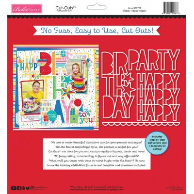 Bella BLVD Birthday Bash - Happy Happy Happy Cut Outs