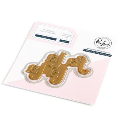 Pinkfresh Studio Hot Foil Plate & Die Set Fa La La La