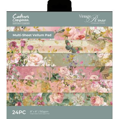 Crafter's Companion Vintage Rose - Vellum Pad