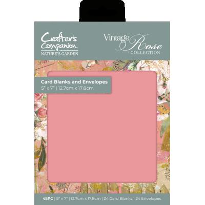 Crafter's Companion Vintage Rose - Card Blanks and Envelopes