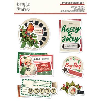 Simple Stories Simple Vintage Dear Santa - Layered Chipboard