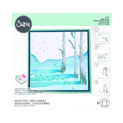 Sizzix Layered Stencils Winter Scene