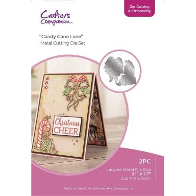 Crafter's Companion Christmas Corner Cutting & Embossing Die - Candy Cane Lane