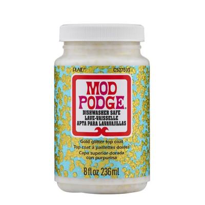 Mod Podge Dishwasher-safe Gold Glitter Top Coat