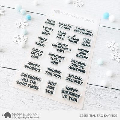 Mama Elephant Stempel - Essential Tag Sayings