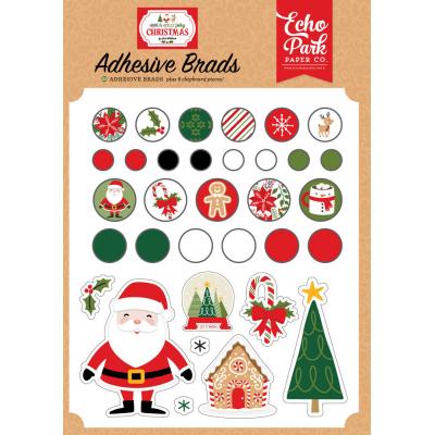 Echo Park Have A Holly Jolly Christmas - Adhesive Brads