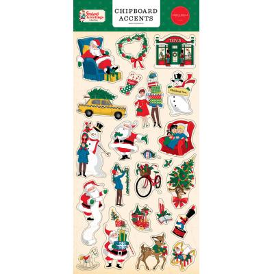 Carta Bella Season's Greetings - Chipboard Accents