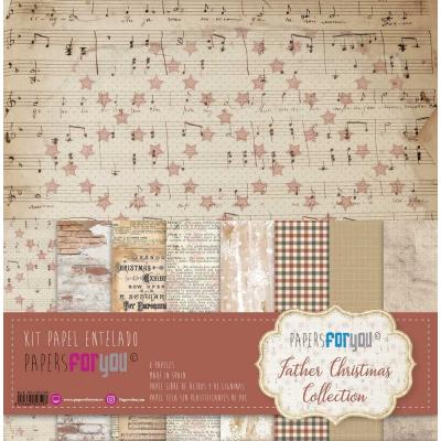 Papers For You Father Christmas - Canvas Scrap Pack